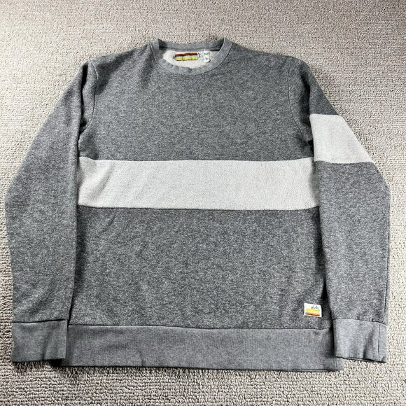 SLVDR Textured Striped Long Sleeve Pullover Sweatshirt Men’s Size Medium - Picture 1 of 6